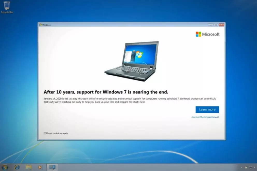 Windows 7 llega su fin, en menos de un año dejará de ser una versión segura