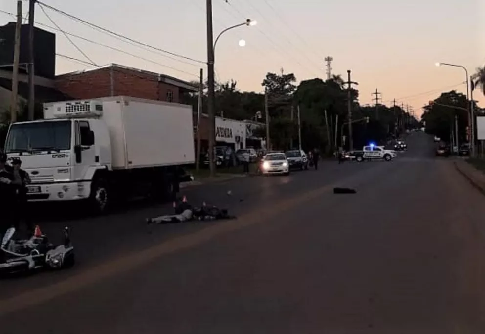 Siniestro vial en avenida Blas Parera de Posadas dejó un motociclista fallecido