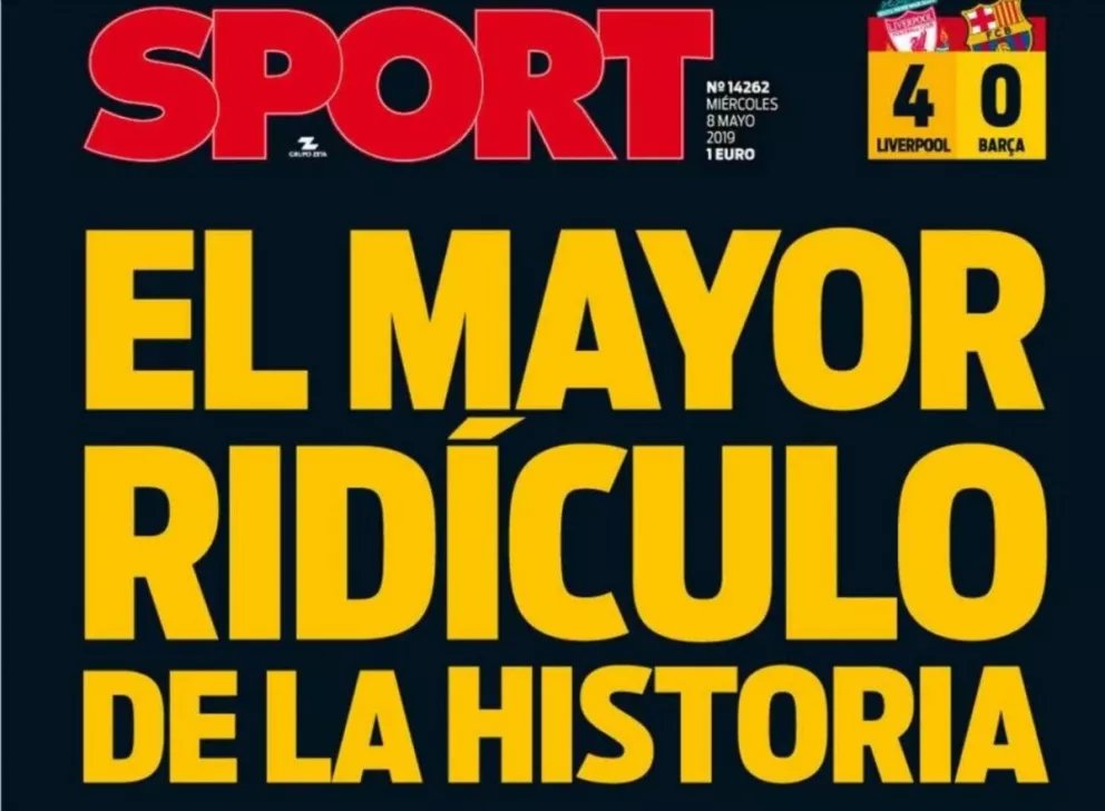 Un diario de Barcelona sorprendió con una tapa negra: "El mayor ridículo de la historia"