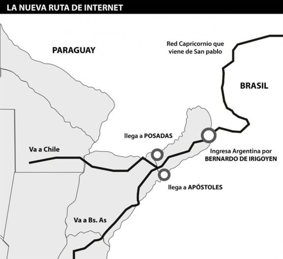 Misiones recibirá internet más veloz y económica proveniente de San Pablo Misiones recibirá internet más veloz y económica proveniente de San Pablo