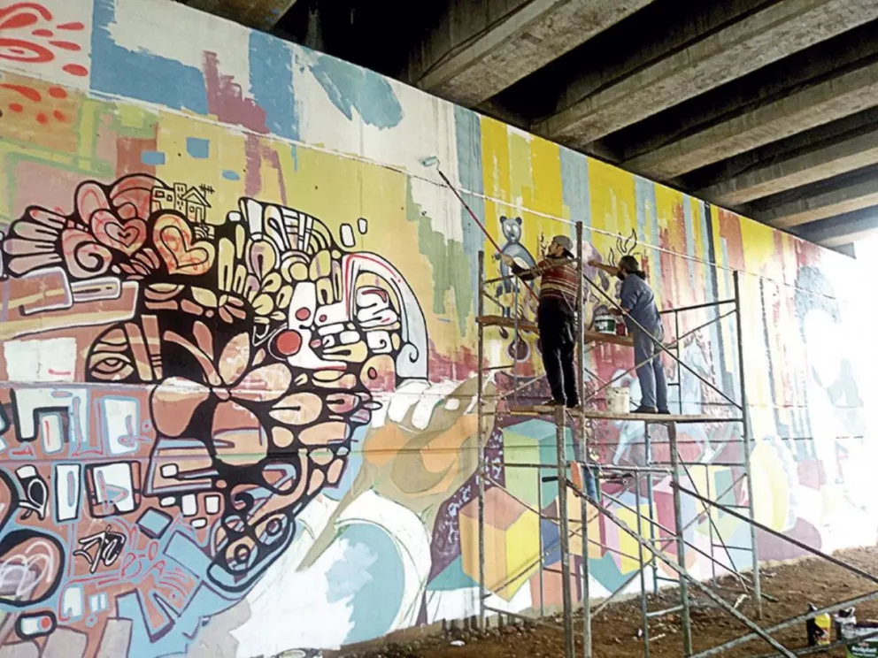 Candelaria se llena de color con el Encuentro de Muralismo