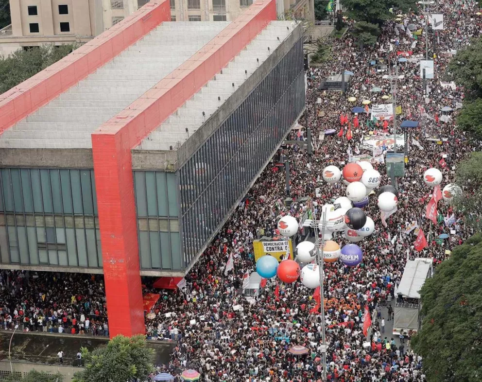 En San Pablo se produjeron manifestaciones callejeras.