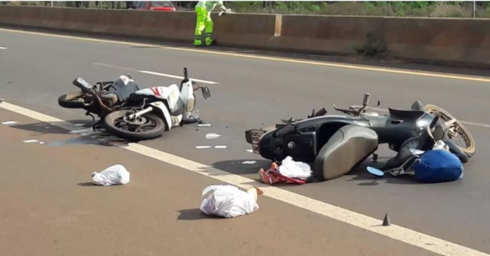Impacto entre dos motocicletas dejó dos mujeres lesionadas en Candelaria