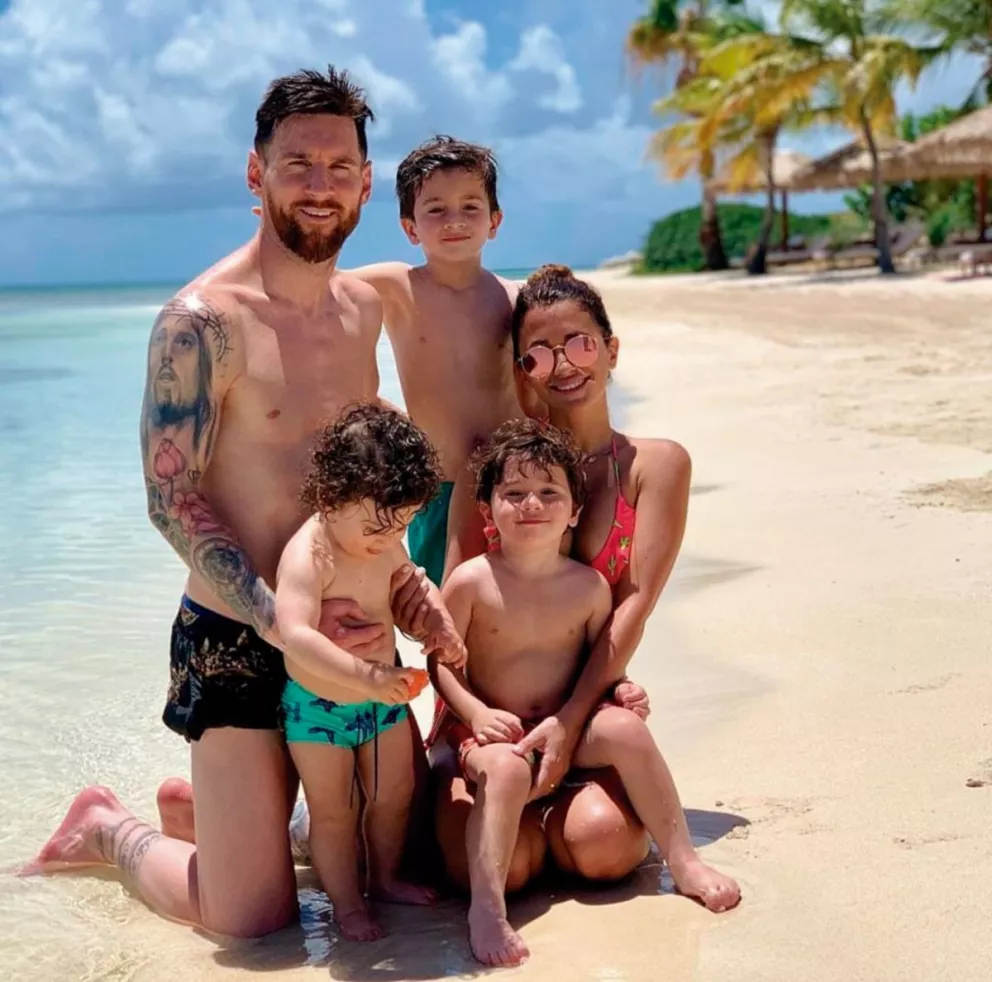 Los Messi vacacionan en el Caribe