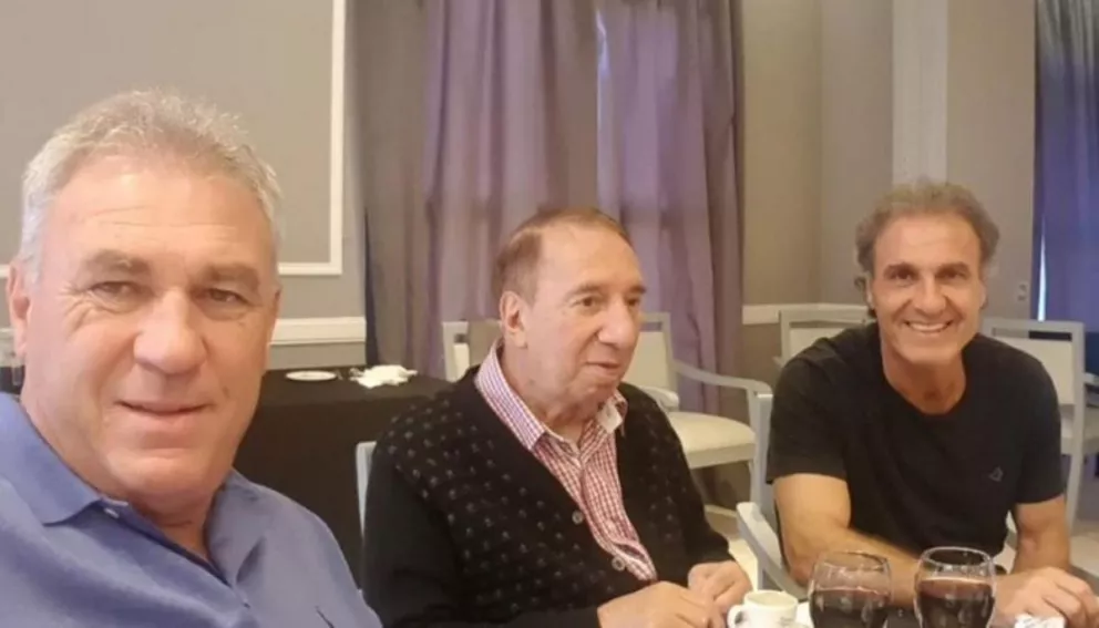 Nery Pumpido, Carlos Bilardo y Oscar Ruggeri