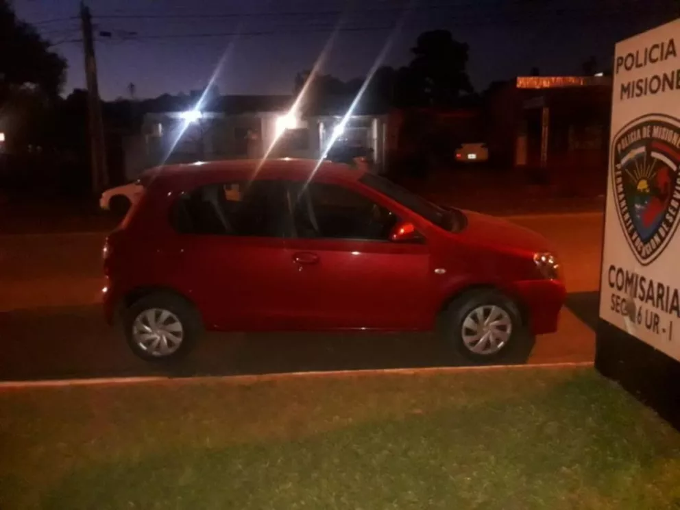 El Toyota Etios había sido robado de una vivienda ubicada sobre calle Zabala, en Posadas