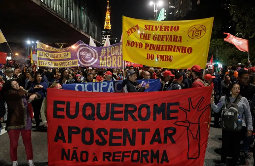 Brasil volvió a marchar contra la reforma de las jubilaciones