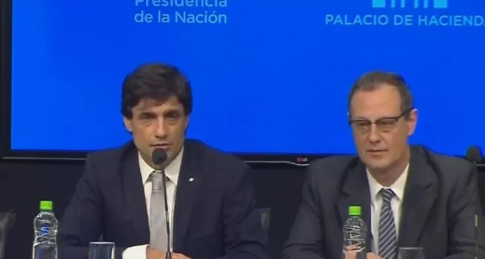 Hernán Lacunza durante su primera conferencia de prensa
