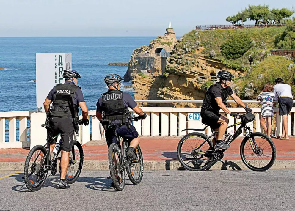 El férreo dispositivo de seguridad en Biarriz se inició hace una semana.