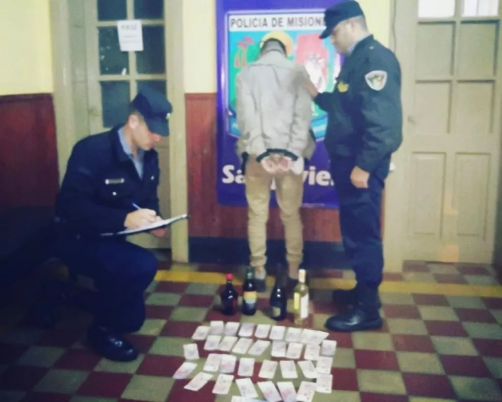 San Javier: empleado infiel robó dinero y bebidas a su patrón y fue detenido