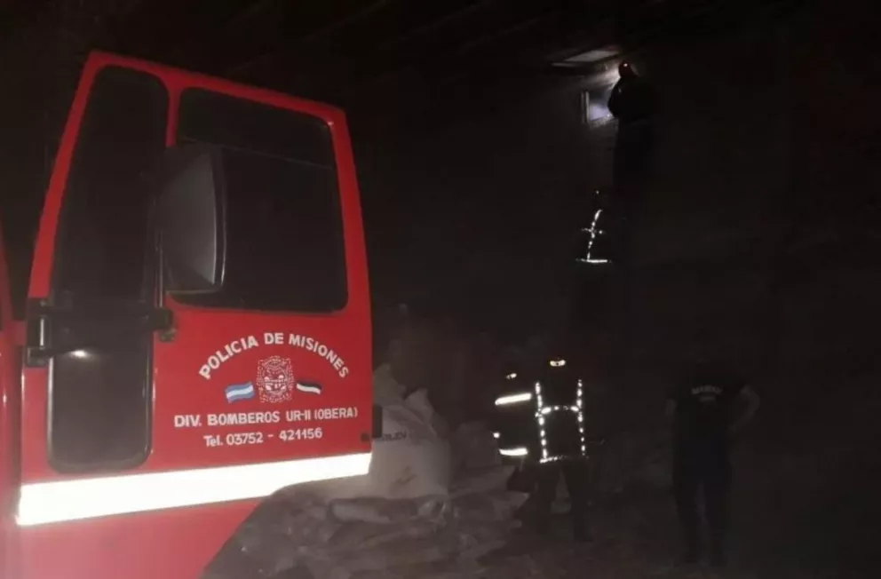 Cinco intoxicados por un incendio en un secadero en Guaraní