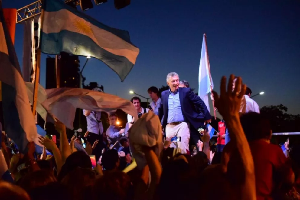 Mauricio Macri durante el acto del #SiSePuede en la Costanera Posadas