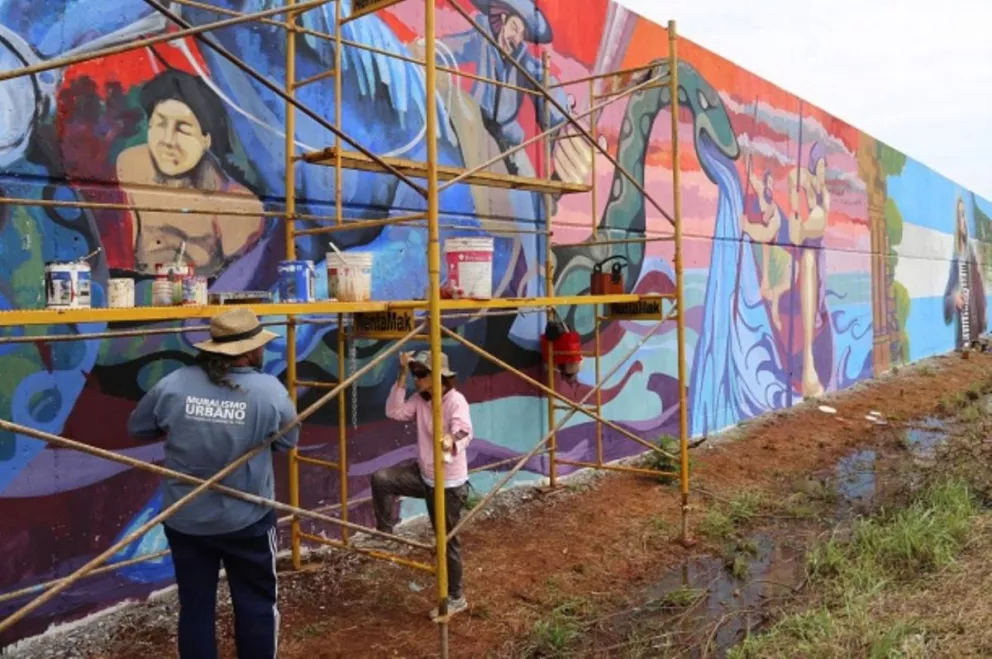 Con el Chango Spasiuk se inaugura esta tarde el mural más grande del mundo