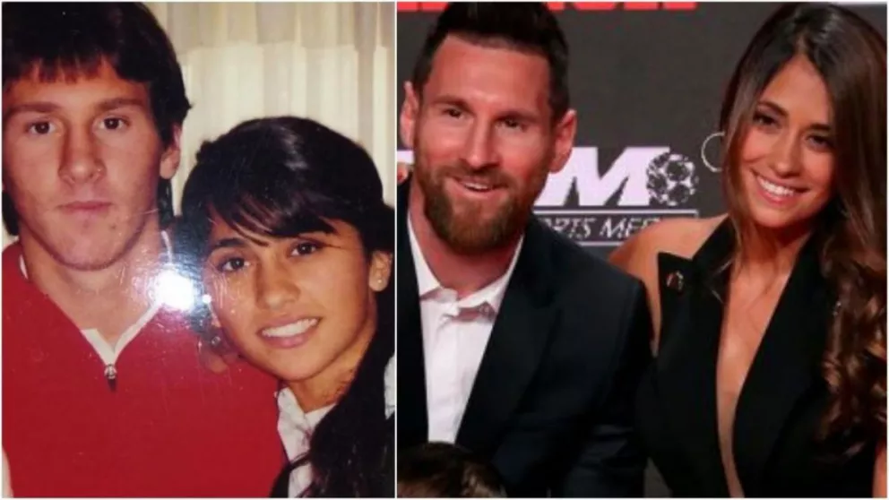 La foto inédita que compartió Messi de los inicios de su romance con su esposa