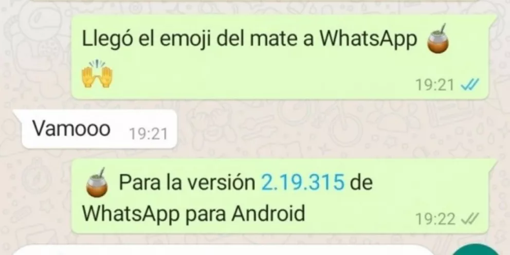 El emoji del mate llegó a Android