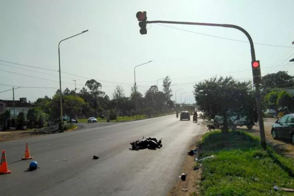 La víctima se movilizaba en una Zanella ZB 110 sobre la avenida Quaranta de Posadas.