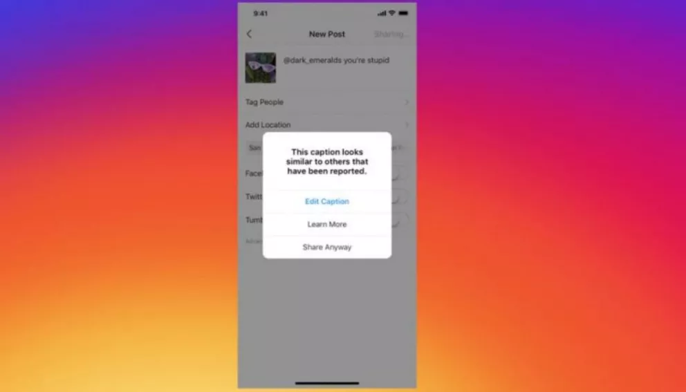 Prevención de Acoso: Instagram ahora analizará los mensajes antes de enviarlos