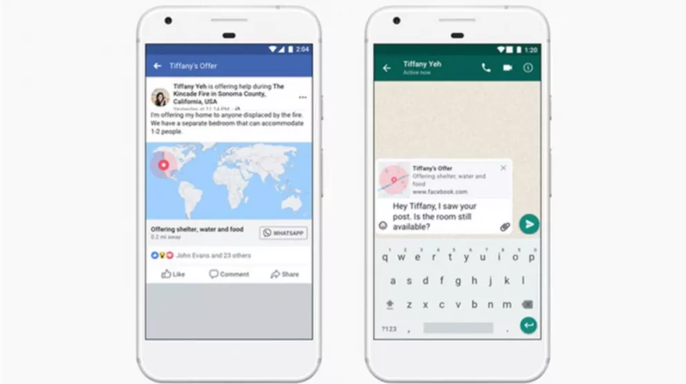 WhatsApp integra la herramienta para situación de emergencia de Facebook