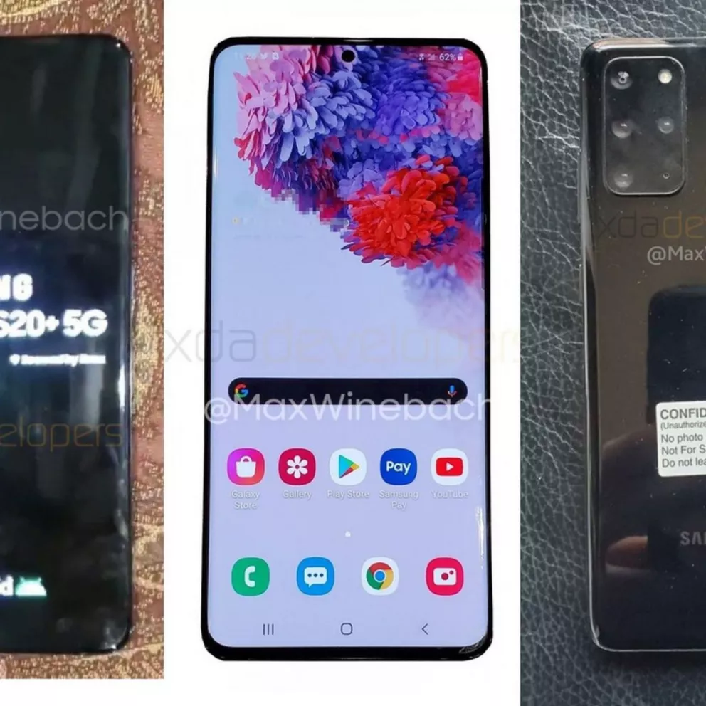 Las primeras fotos del Samsung Galaxy S20+ muestran una pantalla casi plana