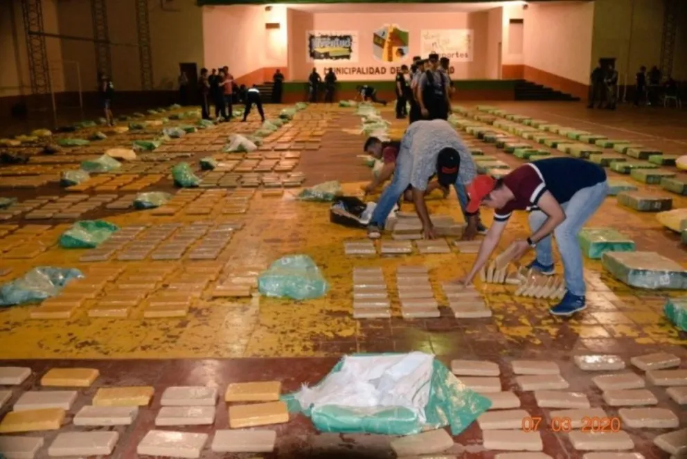 La marihuana hallada en Santa Ana superó las cinco toneladas y hay dos detenidos