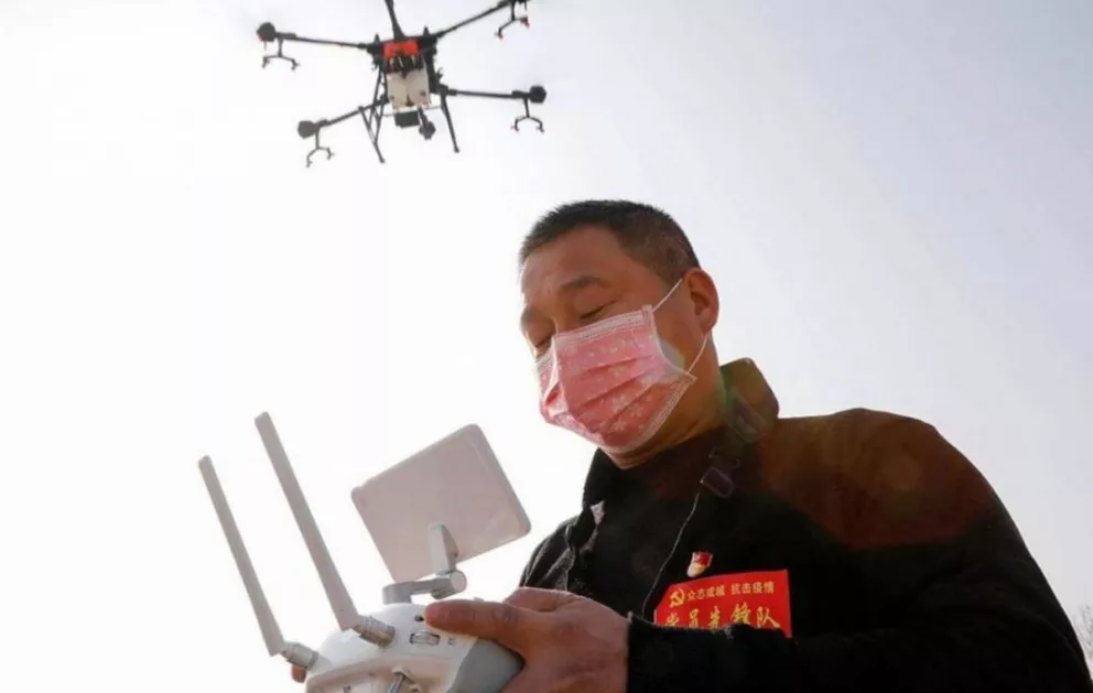 Coronavirus: China usa drones con cámaras térmicas para evaluar personas en cuarentena
