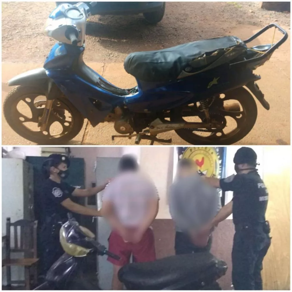 Motocicletas robadas fueron recuperadas en Posadas y Candelaria y hay dos detenidos