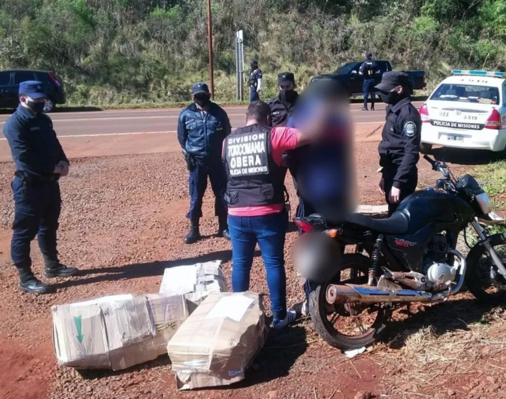 Campo Viera: incautaron 50 kilos de droga tras persecución de una moto