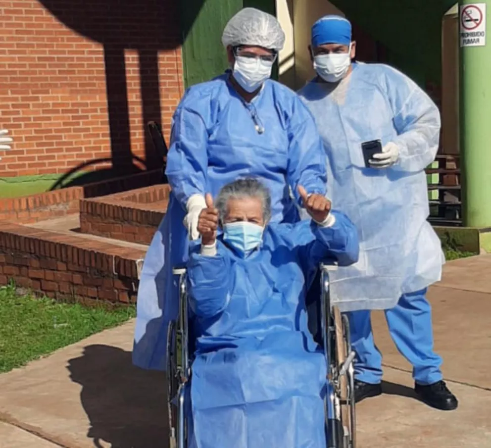 Paciente Covid de 85 años de Andresito recibió la externación