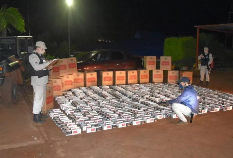 Puerto Piray: decomisaron un cargamento millonario de 10 mil atados de cigarrillos