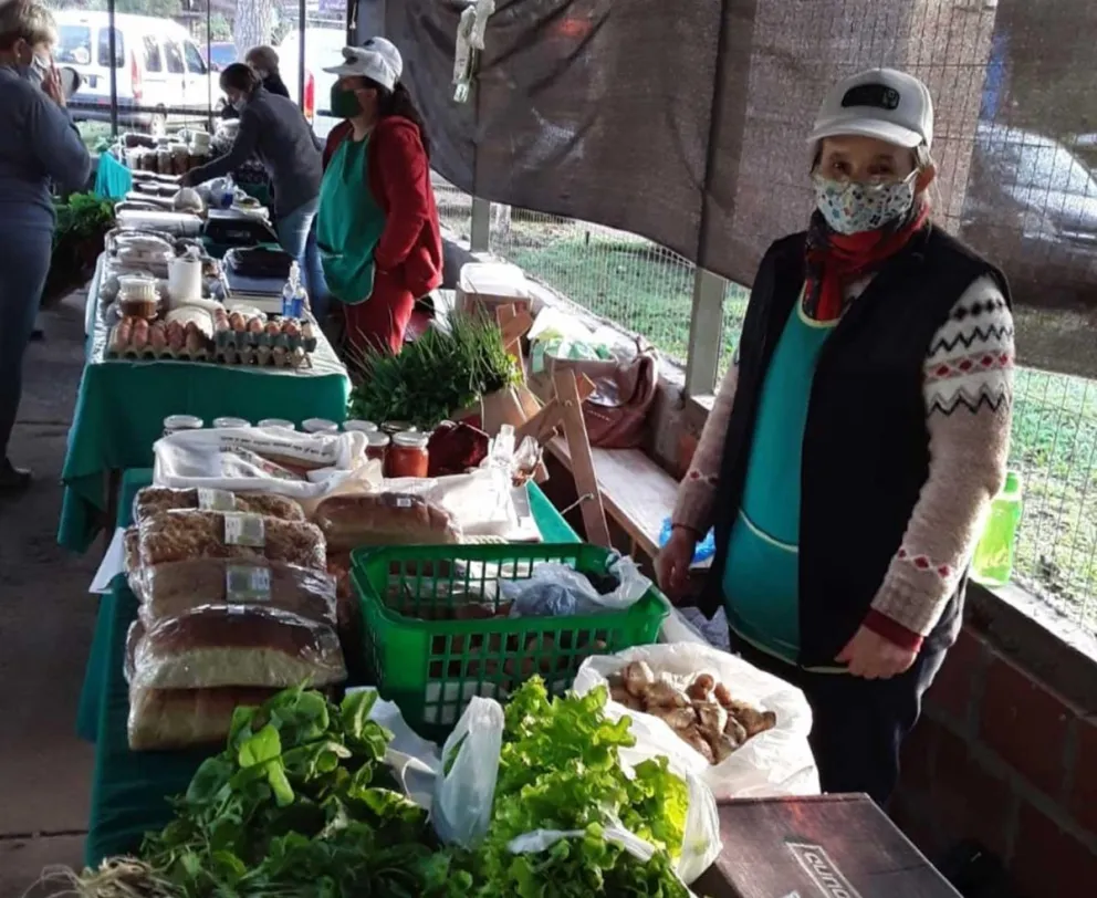 Reni Luft una de las pioneras de la feria de El Soberbio.