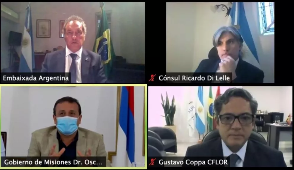 El gobernador Herrera Ahuad conversó con el embajador Scioli para potenciar la integración con Brasil