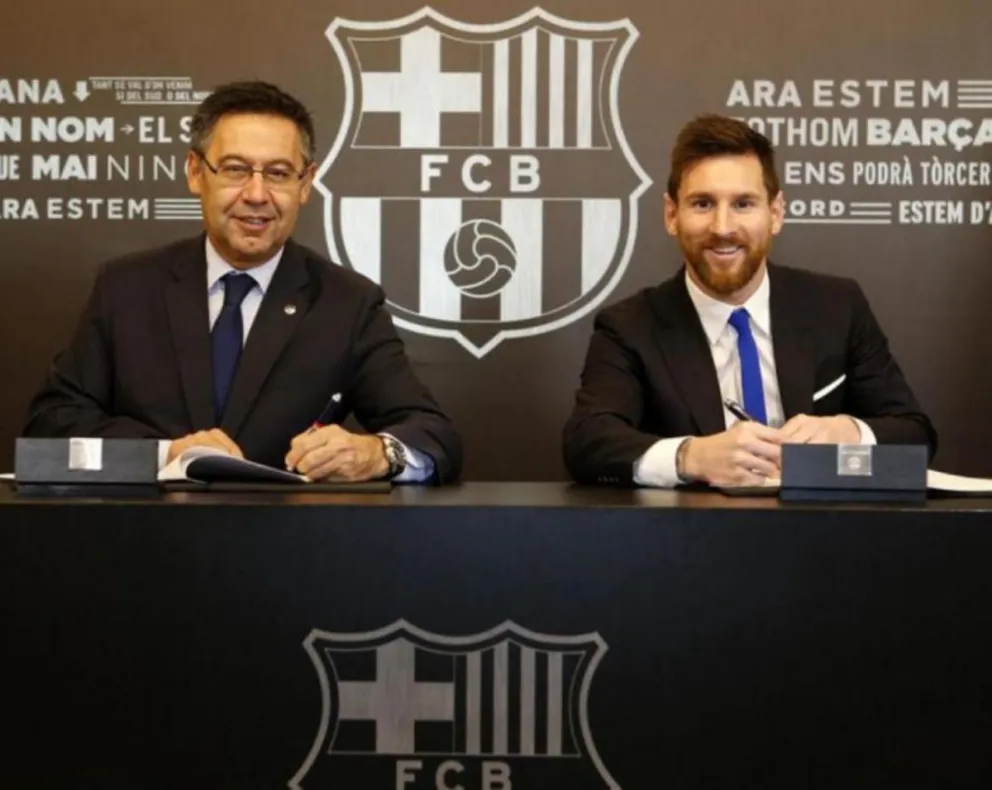 En 2017 Messi firmó su última renovación de contrato con el Barcelona