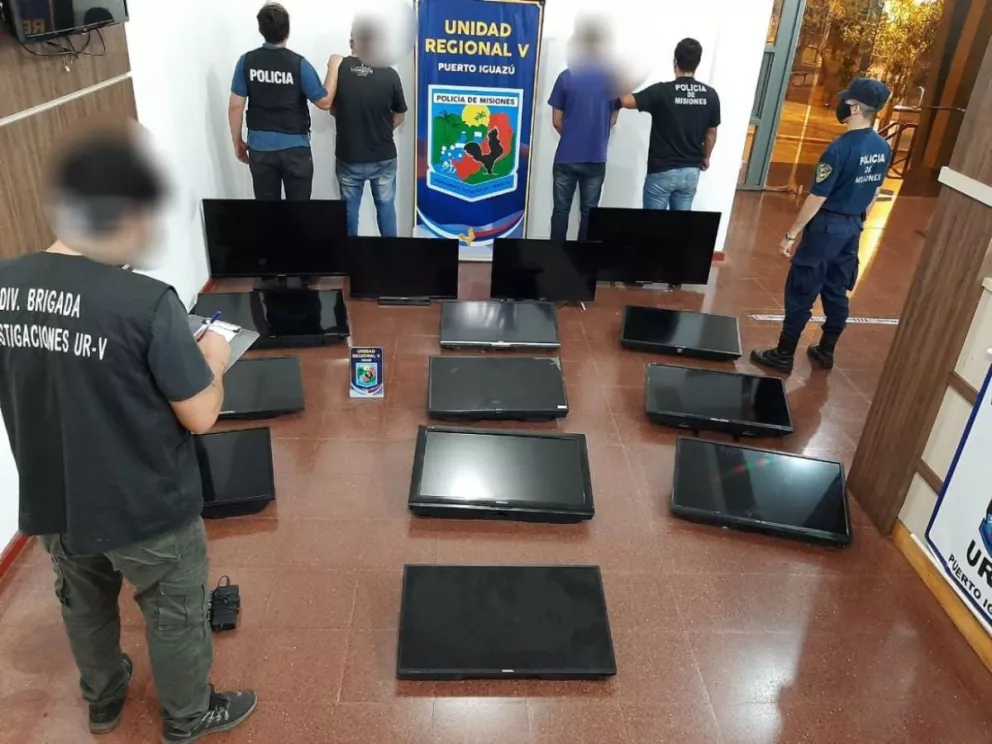 Detuvieron a robahoteles en Puerto Iguazú que tenían 14 televisores 