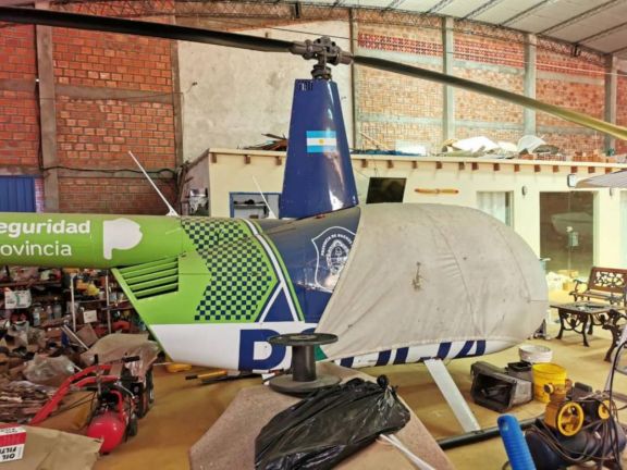 Hallan helicóptero del Ministerio de Seguridad argentino en hangar de Paraguay Hallan helicóptero del Ministerio de Seguridad argentino en hangar de Paraguay