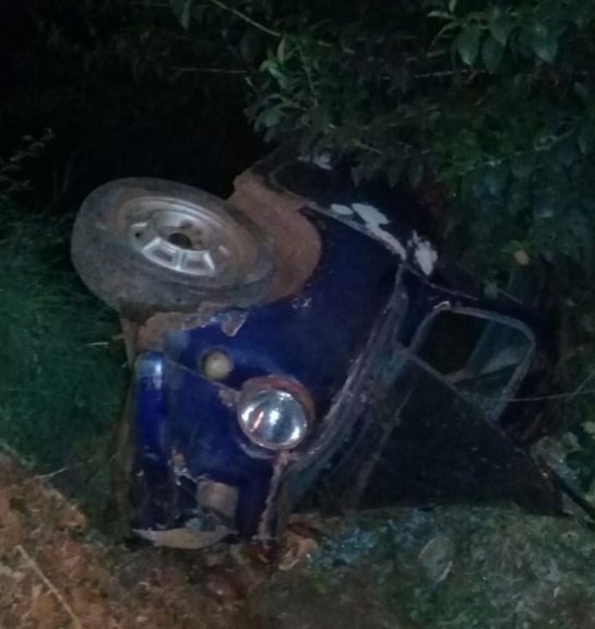 San Vicente: volcó con su fitito al quedarse sin frenos San Vicente: volcó con su fitito al quedarse sin frenos