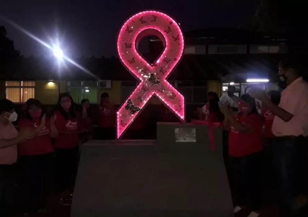 Esperanza: la Asociación Alas Rosas inauguró un monumento