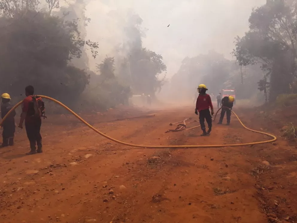 La lluvia alivia la situación en los incendios del Yabotí