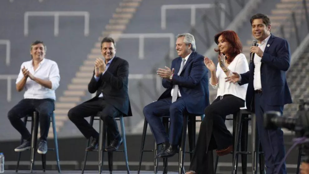 Alberto, Cristina, Kicillof y Massa se mostraron juntos en La Plata y refuerzan la unidad en el Frente de Todos