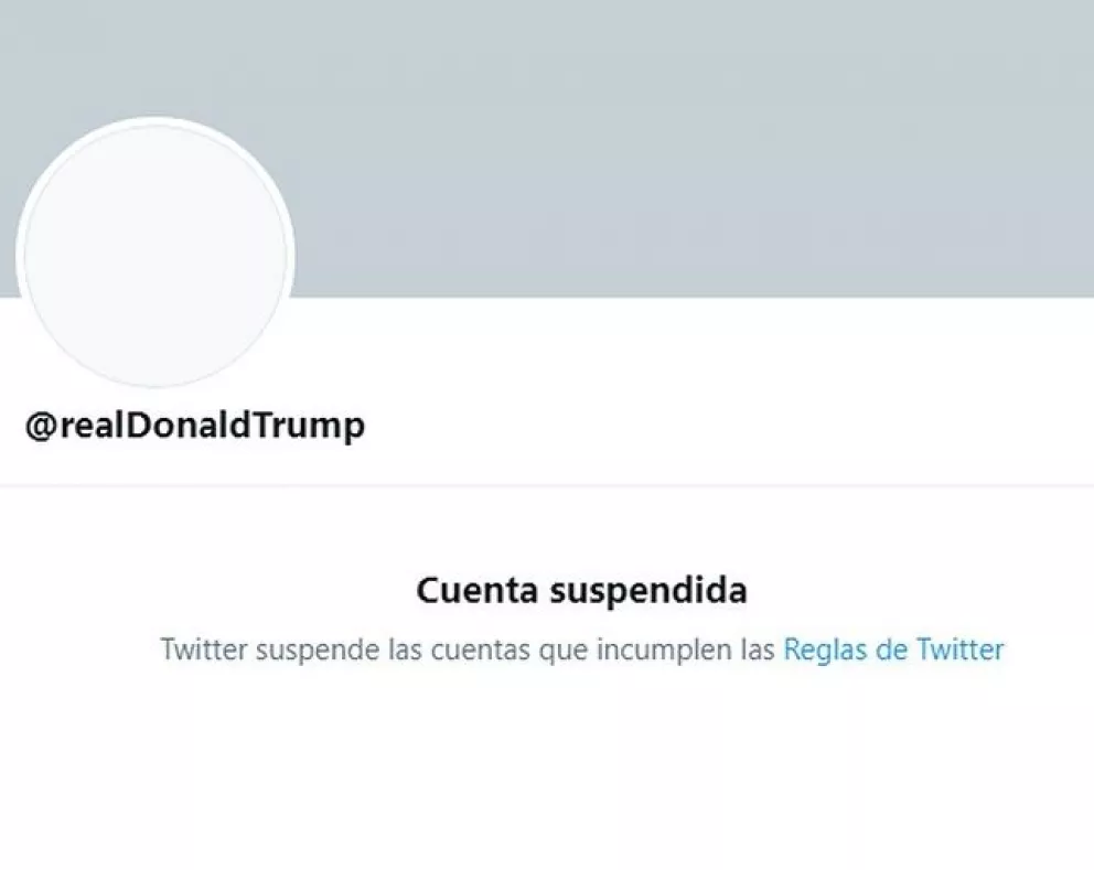 Twitter suspendió la cuenta de Donald Trump de forma permanente