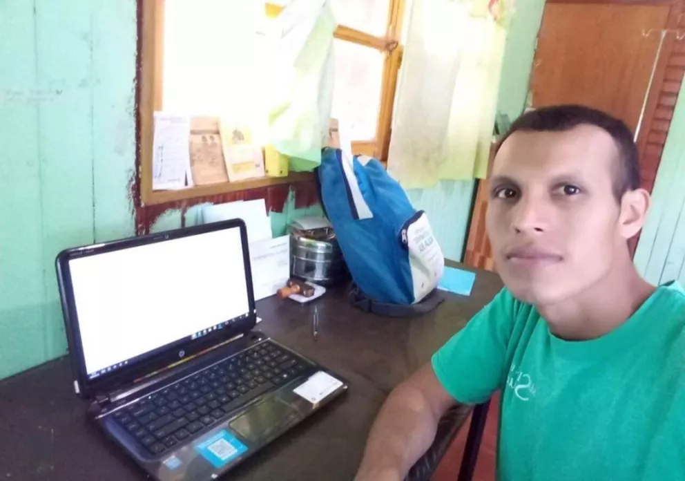 El fallecimiento de su madre lo llevó a capacitarse para ser agente sanitario en Comunidad Mbyá Guaraní