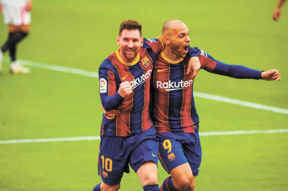 Messi selló la victoria del Barsa, que se suma a la pelea