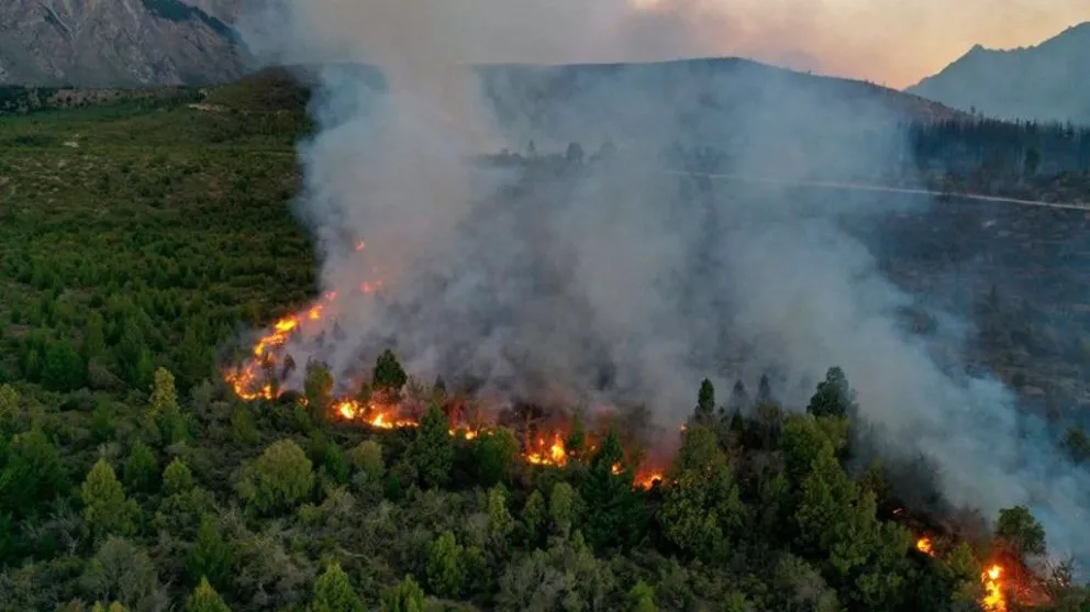 Continúan activos los incendios forestales que afectan a la Patagonia