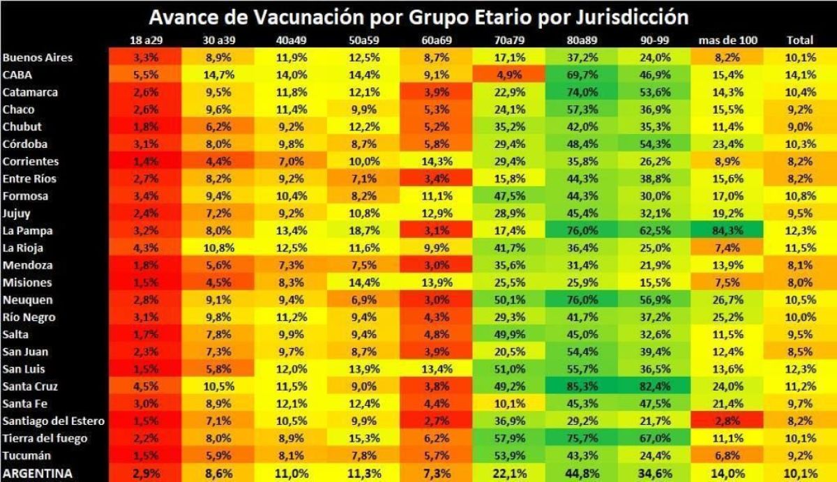 Plan Nacional de Vacunación: lanzan el registro de datos abiertos para seguir online las dosis aplicadas en todo el país