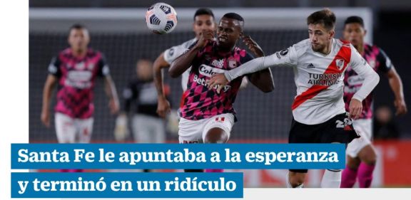Ridculo y sin alma en Colombia dursimos contra Santa Fe 