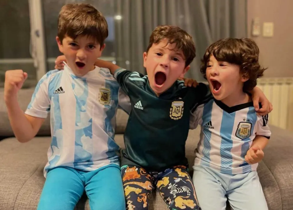 Con hinchada propia: el aliento de los hijos de Messi 